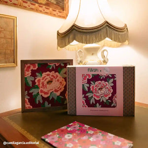 Canevas Pivoine FukurixTOMI avril Fabrics et sa boite complète