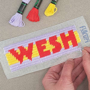 Kit canevas Wesh en cours de réalisation point fantaisie