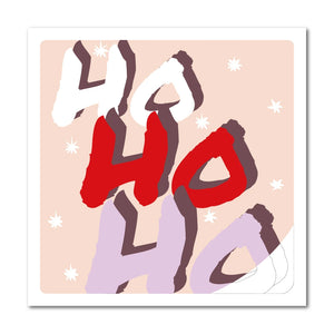 Illustration de la carte Hohoho de Noël du kit de peinture au numéro de Fukuri