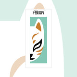 canevas fukuri au motif renard japonais illustration
