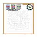 Carte créative fukuri et son enveloppe kraft à peindre ou colorier