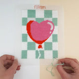 Kit canevas coeur ballon moderne