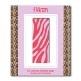 Packaging du kit canevas débutant motif zèbre en boîte carton recyclable Fukuri, DIY créatif et tendance