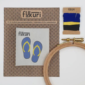 Contenu du kit broderie Tongs Fukuri