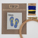 Contenu du kit broderie Tongs Fukuri