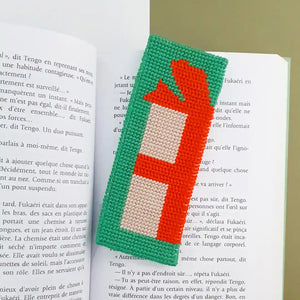 Réalisation du kit de canevas moderne marque-page au motif de cadeau de noël
