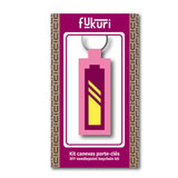 Packaging kit de canevas porte-clés au motif de pile en recharge