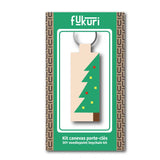 Packaging du kit de canevas porte-clés au motif de sapin de noël