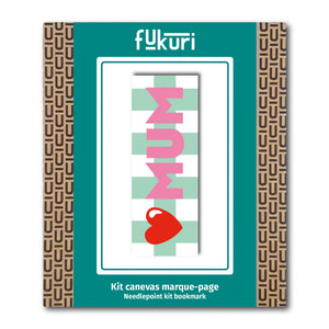 Packaging kit canevas marque page Love mum