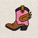 Simulation de réalisation du kit de broderie Bottes de cowgirl