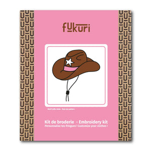 packaging du kit broderie complet chapeau cow-girl