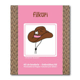 packaging du kit broderie complet chapeau cow-girl