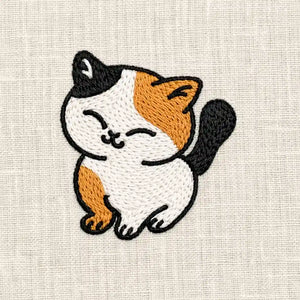 Simulation de réalisation du kit broderie Chat de Fukuri
