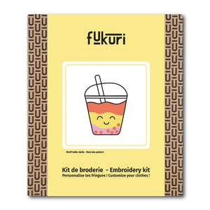 Contenu du kit broderie bubble tea complet