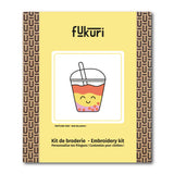 Contenu du kit broderie bubble tea complet