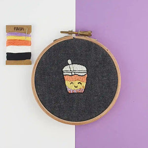 Kit broderie bubble tea réalisé à la main