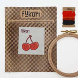 Contenu du kit broderie cerises