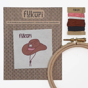 Contenu du kit de broderie complet chapeau cow-girl