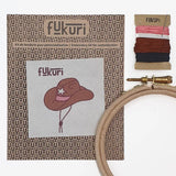 Contenu du kit de broderie complet chapeau cow-girl