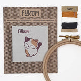 Contenu du kit broderie chat kawaii complet