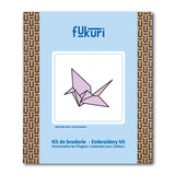 Packaging du kit broderie complet grue origami