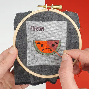 réalisation du kit broderie pastèque