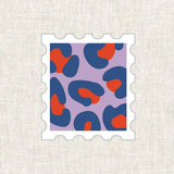 Illustration du kit broderie timbre léopard de Fukuri