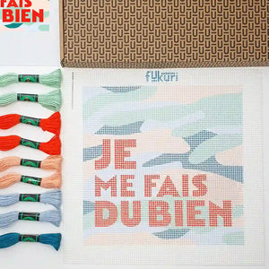 Contenu du kit canevas complet e me fais du bien de Fukuri