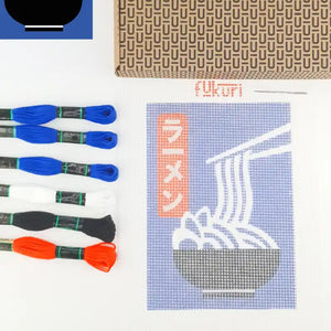 Contenu du kit canevas complet Ramen sur le thème Japon