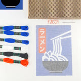 Contenu du kit canevas complet Ramen sur le thème Japon