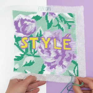 Réalisatio du kit canevas moderne stylé avec son motif floral