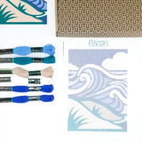 Contenu du kit de canevas Vague complet de Fukuri