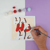 Exemple de peinture au numéro du kit Noël de Fukuri