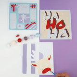 réalisation du kit de peinture au numéro Fukuri aux motifs de Noël t ses 3 cartes à peindre