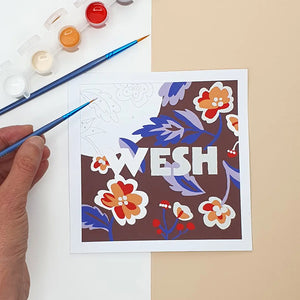 Photo lifestyle de la carte de peinture au numéro Wesh