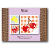 Packaging du kit DIY de peinture au numéro sur le thème des fruits estivaux