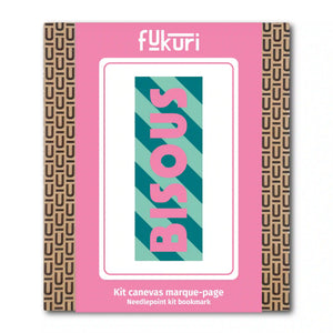 Packaging du kit canevas marque-page Bisous