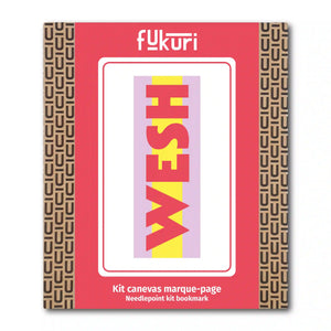 Packaging du Kit canevas marque-page Wesh