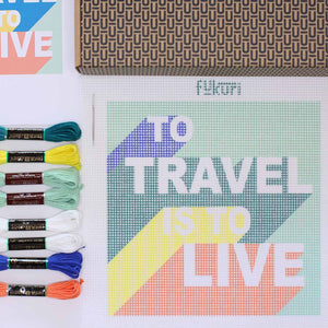 Kit Canevas « To travel is to live »